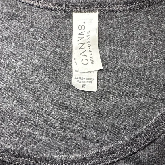 NEW Threadless Bella+Canvas Heather Grey Wolf Forest Graphic Tank — MEDIUM - Picture 2 of 4